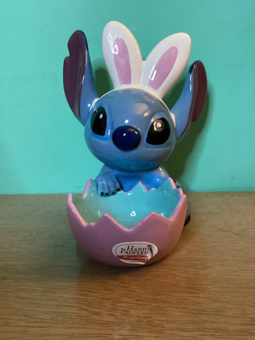 Disney Stitch Easter Bunny Candy Bowl Dish NWOT